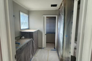 Professional covering and masking to protect your home.