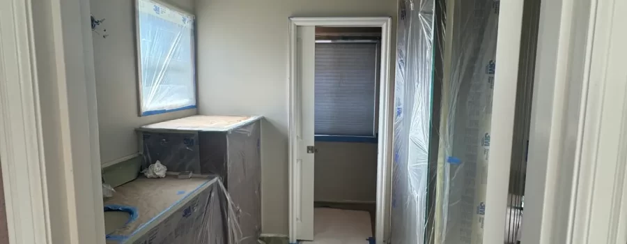 Professional covering and masking to protect your home.